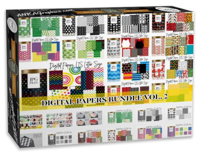 Digital Papers 3 Etsy Cafe
