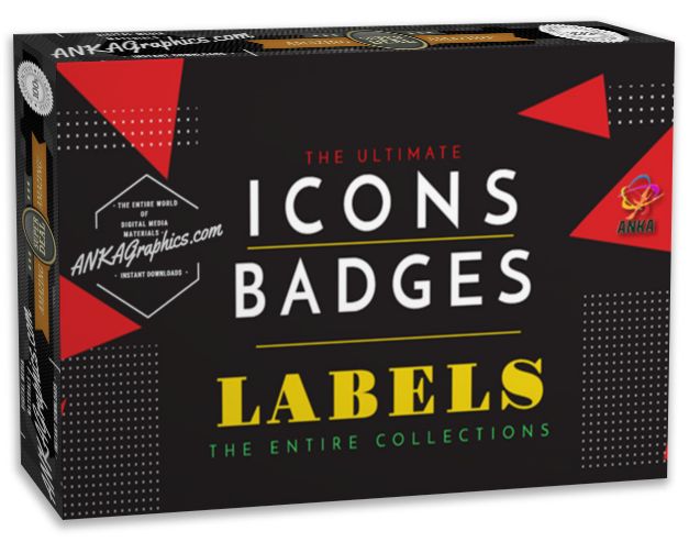 Icons Badges Lables E7 Etsy Cafe - Bundle Deals Entire Shop Bulk Instant Downloads Marketplace