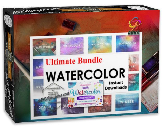 Watercolor Ultimate Bundle E7 Etsy Cafe - Bundle Deals Entire Shop Bulk Instant Downloads Marketplace